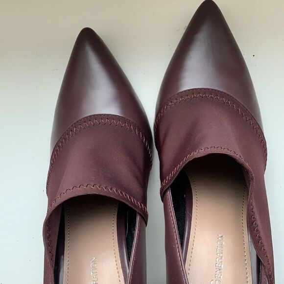 BCBGeneration sz 8 Plum Hayden Slip On Soft Neo Ankle Booties Pointy Toe Pointed - Picture 6 of 10